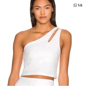 Beyond Yoga Lost Your Mind Spacedye One Shoulder Cropped Tank medium